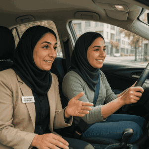 آموزش خصوصی رانندگی با خودرو دنده اتوماتیک مخصوص بانوان و افراد خاص-مریم کلخوران – 09912884037